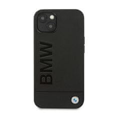 Bmw BMW Leather Hot Stamp - ohišje za iPhone 14 (črno)