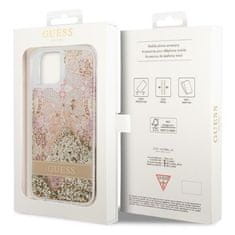 Guess Guess Liquid Glitter Paisley - ohišje za iPhone 14 Plus (zlato)