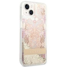 Guess Guess Liquid Glitter Paisley - ohišje za iPhone 14 Plus (zlato)