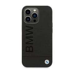 Bmw BMW Leather Hot Stamp - ohišje za iPhone 14 Pro (črno)