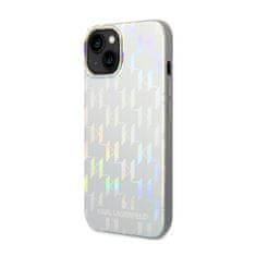 Karl Lagerfeld Karl Lagerfeld Monogram Iridescent - Ohišje za iPhone 14 Plus (srebrno)