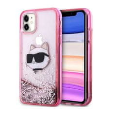 Karl Lagerfeld Karl Lagerfeld Liquid Glitter NFT Choupette Head - etui za iPhone 11 (roza)