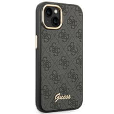 Guess Kovinsko ohišje z obrisom kamere Guess 4G - Ohišje za iPhone 14 Plus (črno)