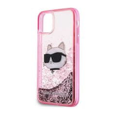 Karl Lagerfeld Karl Lagerfeld Liquid Glitter NFT Choupette Head - etui za iPhone 11 (roza)