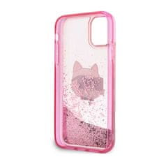 Karl Lagerfeld Karl Lagerfeld Liquid Glitter NFT Choupette Head - etui za iPhone 11 (roza)