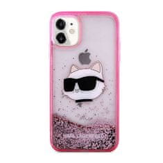 Karl Lagerfeld Karl Lagerfeld Liquid Glitter NFT Choupette Head - etui za iPhone 11 (roza)