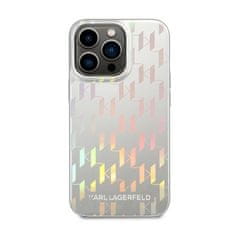 Karl Lagerfeld Karl Lagerfeld Monogram Iridescent - Ohišje za iPhone 14 Pro Max (srebrno)