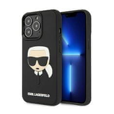 Karl Lagerfeld Karl Lagerfeld 3D gumijasto ohišje Karl's Head - Ohišje za iPhone 13 Pro (črno)