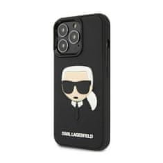 Karl Lagerfeld Karl Lagerfeld 3D gumijasto ohišje Karl's Head - Ohišje za iPhone 13 Pro (črno)