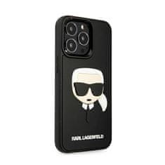 Karl Lagerfeld Karl Lagerfeld 3D gumijasto ohišje Karl's Head - Ohišje za iPhone 13 Pro (črno)