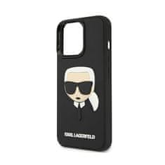 Karl Lagerfeld Karl Lagerfeld 3D gumijasto ohišje Karl's Head - Ohišje za iPhone 13 Pro (črno)