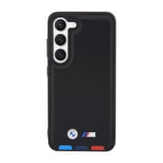 NEW BMW Usnjeno ohišje Hot Stamp Tricolor - Ohišje za Samsung Galaxy S23 (črno)