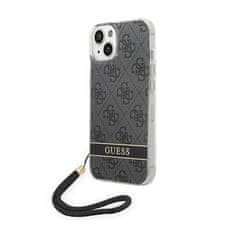 Guess Guess 4G Print Cord - Ohišje z vrvico za iPhone 14 (črno)