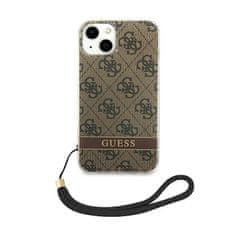 Guess Guess 4G Print Cord - Ohišje z vrvico za iPhone 14 (rjavo)