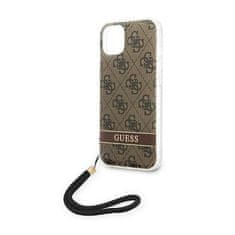 Guess Guess 4G Print Cord - Ohišje z vrvico za iPhone 14 (rjavo)