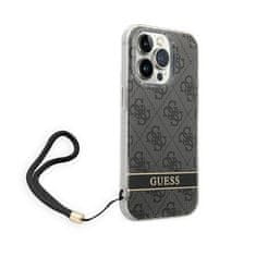 Guess Guess 4G Print Cord - Ohišje z vrvico za iPhone 14 Pro Max (črno)