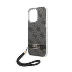 Guess Guess 4G Print Cord - Ohišje z vrvico za iPhone 14 Pro Max (črno)