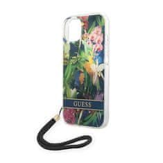 Guess Guess Flower Cord - Ovitek z vrvico za iPhone 14 (modri)