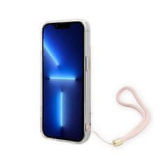 Guess Guess 4G Print Cord - Ohišje z vrvico za iPhone 14 Plus (roza)