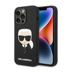 Karl Lagerfeld Karl Lagerfeld Silikonsko ohišje Iconic Karl`s Head - Ohišje za iPhone 14 Pro Max (črno)