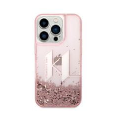 Karl Lagerfeld Karl Lagerfeld Liquid Glitter Big Logo Case - ohišje za iPhone 14 Pro (roza)