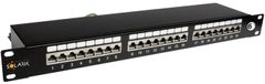 Solarix Patch panel SX24-6-STP-BK STP cat6 24p. 1U