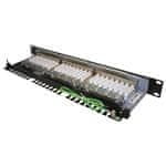 Solarix Patch panel SX24-6-STP-BK STP cat6 24p. 1U