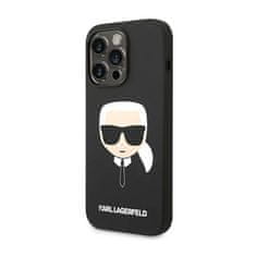 Karl Lagerfeld Karl Lagerfeld Silikonsko ohišje Iconic Karl`s Head - Ohišje za iPhone 14 Pro Max (črno)