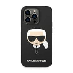 Karl Lagerfeld Karl Lagerfeld Silikonsko ohišje Iconic Karl`s Head - Ohišje za iPhone 14 Pro Max (črno)