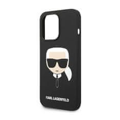 Karl Lagerfeld Karl Lagerfeld Silikonsko ohišje Iconic Karl`s Head - Ohišje za iPhone 14 Pro Max (črno)