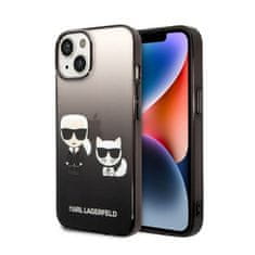 Karl Lagerfeld Karl Lagerfeld Gradient Ikonik Karl &amp; Choupette - Ohišje za iPhone 14 (črno)