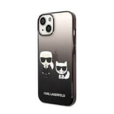 Karl Lagerfeld Karl Lagerfeld Gradient Ikonik Karl &amp; Choupette - Ohišje za iPhone 14 (črno)