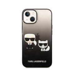 Karl Lagerfeld Karl Lagerfeld Gradient Ikonik Karl &amp; Choupette - Ohišje za iPhone 14 (črno)