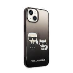 Karl Lagerfeld Karl Lagerfeld Gradient Ikonik Karl &amp; Choupette - Ohišje za iPhone 14 (črno)