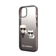 Karl Lagerfeld Karl Lagerfeld Gradient Ikonik Karl &amp; Choupette - Ohišje za iPhone 14 (črno)