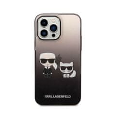 Karl Lagerfeld Karl Lagerfeld Gradient Ikonik Karl &amp; Choupette - Ohišje za iPhone 14 Pro Max (črno)