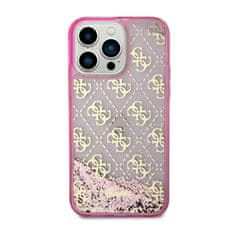 Guess Guess Liquid Glitter Transculent 4G - etui za iPhone 14 (roza)