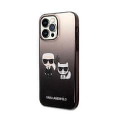 Karl Lagerfeld Karl Lagerfeld Gradient Ikonik Karl &amp; Choupette - Ohišje za iPhone 14 Pro Max (črno)