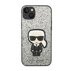 Karl Lagerfeld Karl Lagerfeld Glitter Flakes Ikonik - Ohišje za iPhone 14 (srebrno)