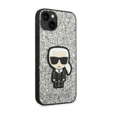 Karl Lagerfeld Karl Lagerfeld Glitter Flakes Ikonik - Ohišje za iPhone 14 (srebrno)