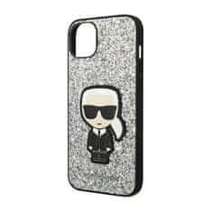 Karl Lagerfeld Karl Lagerfeld Glitter Flakes Ikonik - Ohišje za iPhone 14 (srebrno)