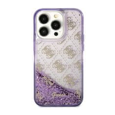 Guess Guess Liquid Glitter Transculent 4G - Ohišje za iPhone 14 (vijolično)