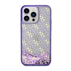 Guess Guess Liquid Glitter Transculent 4G - Ohišje za iPhone 14 Pro Max (vijolično)