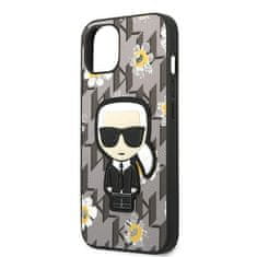 Karl Lagerfeld Karl Lagerfeld Iconic Karl Flower - ohišje za iPhone 13 Mini (sivo)