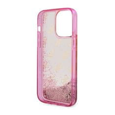 Guess Guess Liquid Glitter Transculent 4G - Ohišje za iPhone 14 Pro (roza)