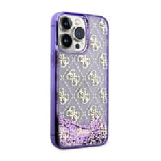 Guess Guess Liquid Glitter Transculent 4G - Ohišje za iPhone 14 Pro Max (vijolično)