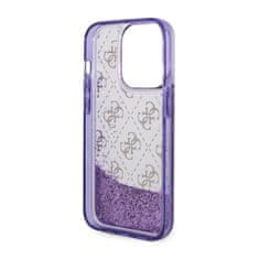 Guess Guess Liquid Glitter Transculent 4G - Ohišje za iPhone 14 Pro (vijolično)