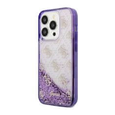 Guess Guess Liquid Glitter Transculent 4G - Ohišje za iPhone 14 Pro (vijolično)