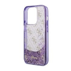 Guess Guess Liquid Glitter Transculent 4G - Ohišje za iPhone 14 Pro (vijolično)