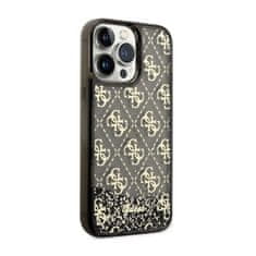 Guess Guess Liquid Glitter Transculent 4G - Ohišje za iPhone 14 Pro Max (črno)